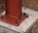 STEEL STANCHION FIXED IN PLACE TO OUR BOLTS